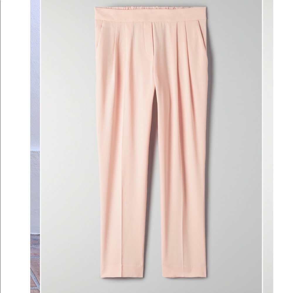 Aritzia Babaton Cohen pant soft blush pink 4 NWT